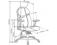 Kancelárske kreslo s podrúčkami Chrono - čierna / biela