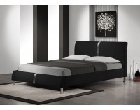 Čalúnená manželská posteľ s roštom Dakota 160 - čierna
