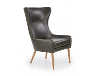 Kreslo (ušiak) Favaro - tmavohnedá