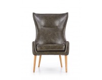 Kreslo (ušiak) Favaro - tmavohnedá