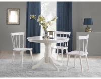 Okrúhly jedálenský stôl Gloster - biely lesk
