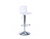 Barová stolička H-48 - biela / chróm