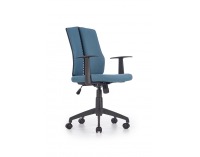 Kancelárska stolička s podrúčkami Iron - tyrkysová / čierna