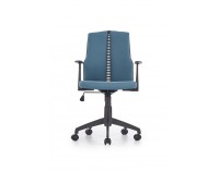 Kancelárska stolička s podrúčkami Iron - tyrkysová / čierna