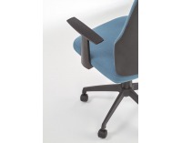 Kancelárska stolička s podrúčkami Iron - tyrkysová / čierna