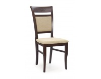 Jedálenská stolička Jakub - tmavý orech / béžová