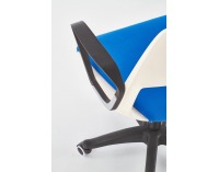 Detská stolička na kolieskach s podrúčkami Jumbo - biela / modrá