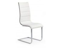 Jedálenská stolička K104 - biela / sivý lesk