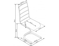 Jedálenská stolička K194 - čierna / biely lesk