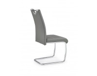 Jedálenská stolička K211 - sivá / chróm