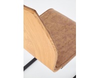 Jedálenská stolička K265 - hnedá / dub zlatý