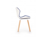 Jedálenská stolička K277 - modrá / biela