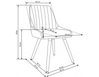 Jedálenská stolička K284 - hnedá