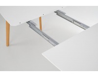 Rozkladací jedálenský stôl Kajetan 135/185 - biela / dub medový
