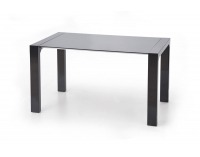 Sklenený jedálenský stôl Kevin - čierny lesk