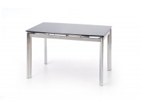 Sklenený rozkladací jedálenský stôl Lambert - čierna / chróm