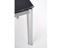 Sklenený rozkladací jedálenský stôl Lambert - čierna / chróm