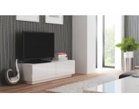 TV stolík Livo 160S - biela / biely lesk