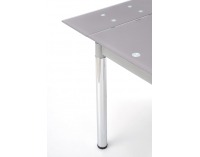 Sklenený rozkladací jedálenský stôl Logan 2 - sivá / chróm