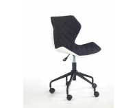 Detská stolička na kolieskach Matrix - čierna / biela