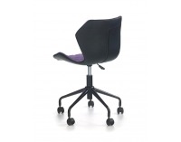 Detská stolička na kolieskach Matrix - fialová / čierna