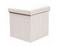 Taburetka s úložným priestorom Moly - krémová