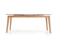 Rozkladací jedálenský stôl Montreal - biela / popol / jaseň