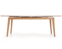 Rozkladací jedálenský stôl Montreal - biela / popol / jaseň