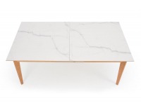 Rozkladací jedálenský stôl Montreal - biela / popol / jaseň