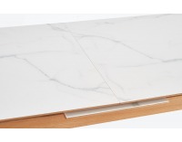 Rozkladací jedálenský stôl Montreal - biela / popol / jaseň