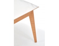 Rozkladací jedálenský stôl Montreal - biela / popol / jaseň