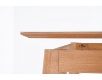 Rozkladací jedálenský stôl Montreal - biela / popol / jaseň