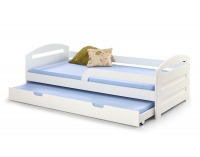 Rozkladacia posteľ s prístelkou Natalie 2 90 - biely lesk