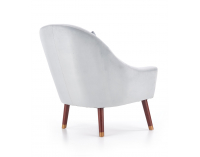 Kreslo Opale - svetlosivá / tmavý orech