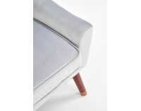 Kreslo Opale - svetlosivá / tmavý orech