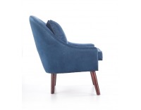 Kreslo Opale - tmavomodrá / tmavý orech