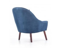 Kreslo Opale - tmavomodrá / tmavý orech