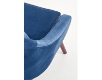 Kreslo Opale - tmavomodrá / tmavý orech