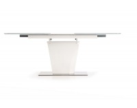 Sklenený rozkladací jedálenský stôl Platon - biely lesk