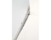 Sklenený rozkladací jedálenský stôl Platon - biely lesk