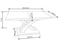Rozkladací jedálenský stôl Sandor - biely lesk