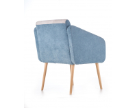 Kreslo Well - tyrkysová / svetlosivá