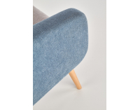 Kreslo Well - tyrkysová / svetlosivá