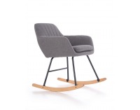 Hojdacie kreslo York - sivá / prírodná