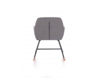 Hojdacie kreslo York - sivá / prírodná