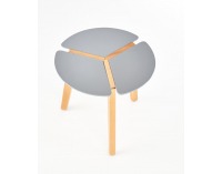 Okrúhly konferenčný stolík Zeta - sivý lesk / buk