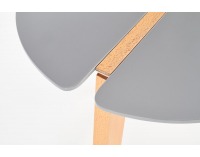 Okrúhly konferenčný stolík Zeta - sivý lesk / buk