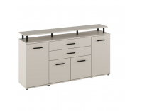 Štvordverová komoda so zásuvkami Hanola - kašmír