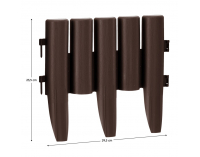 Obruba trávnika / záhradný plôtik (8 ks) Hansi - hnedá