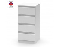 Zásuvková komoda Hany 009 - biela